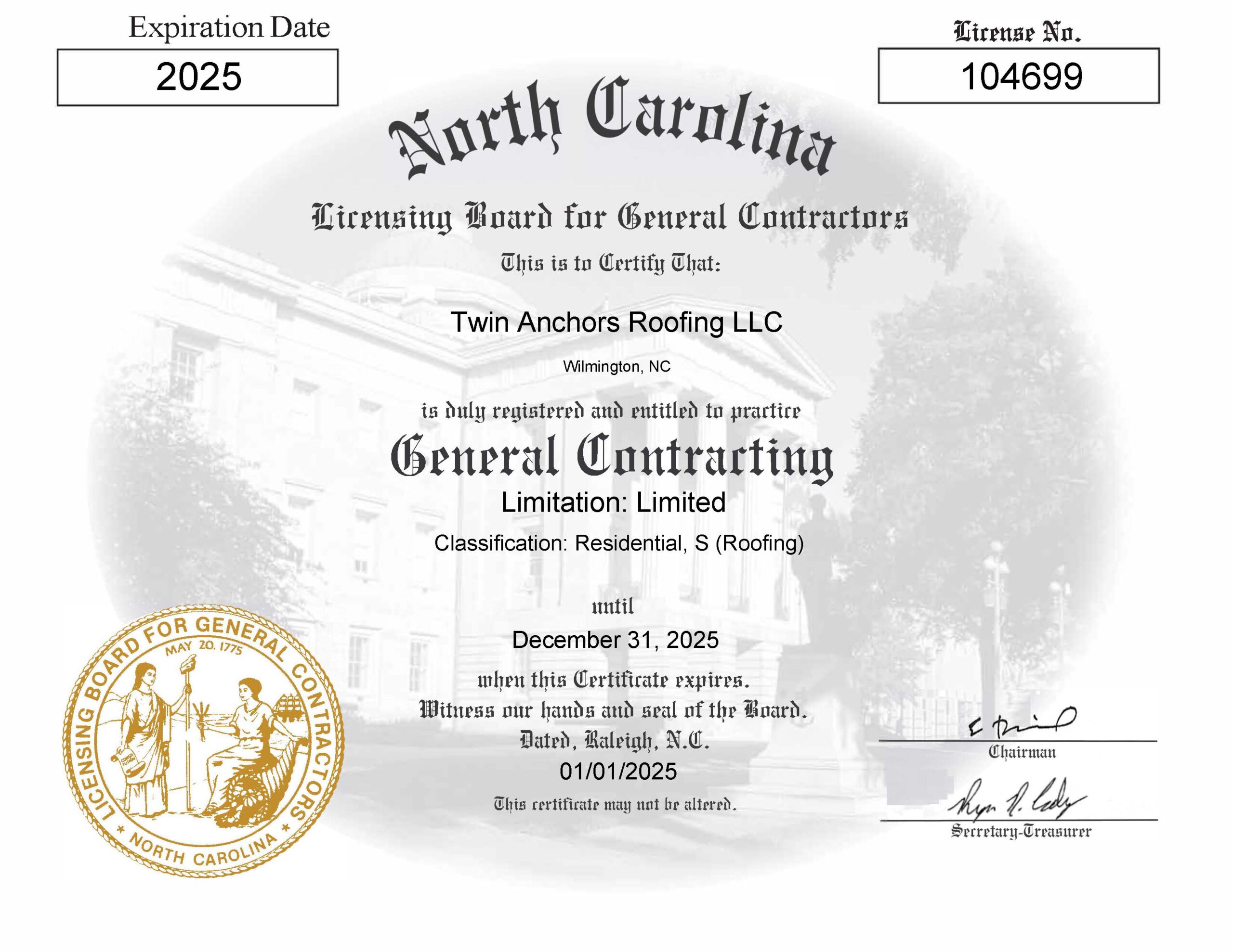 New GC License 2